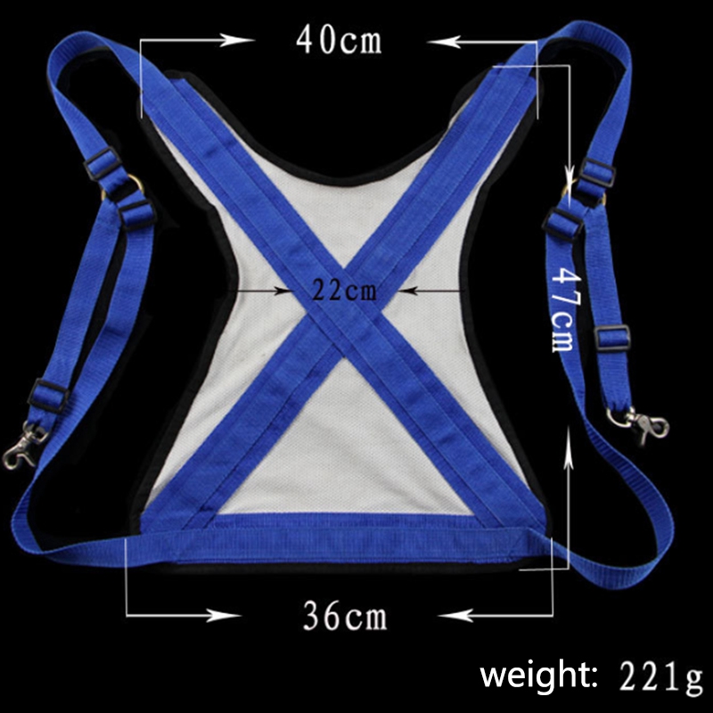 Fishing Vest - 新しい釣竿ウエスト保護ベストトローリングジギング釣りベスト調節可能なショルダーハーネス釣りツール