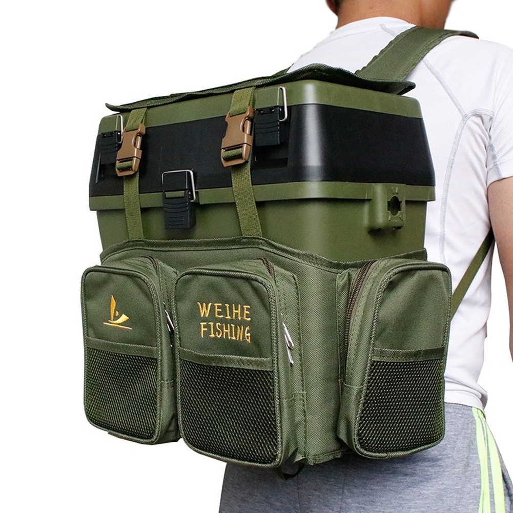 グリーン ナイロン フィッシング バックパック 防水 36L - Fishing Backpack のレビューと価格