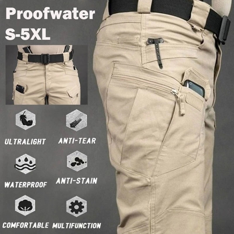 メンズタクティカルカーゴパンツ 6XL プラスサイズアウトド - Fishing Pants Waterproof のレビューと価格